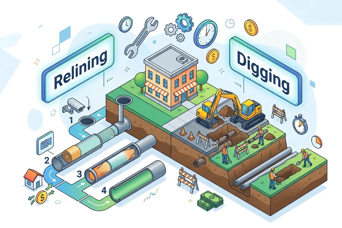 Drain relining vs digging: which makes sense and when